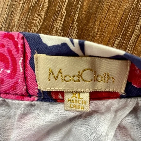 Modcloth Pros & Convertibles Floral Midi Skirt XL Extra Large Cotton - Picture 2 of 11